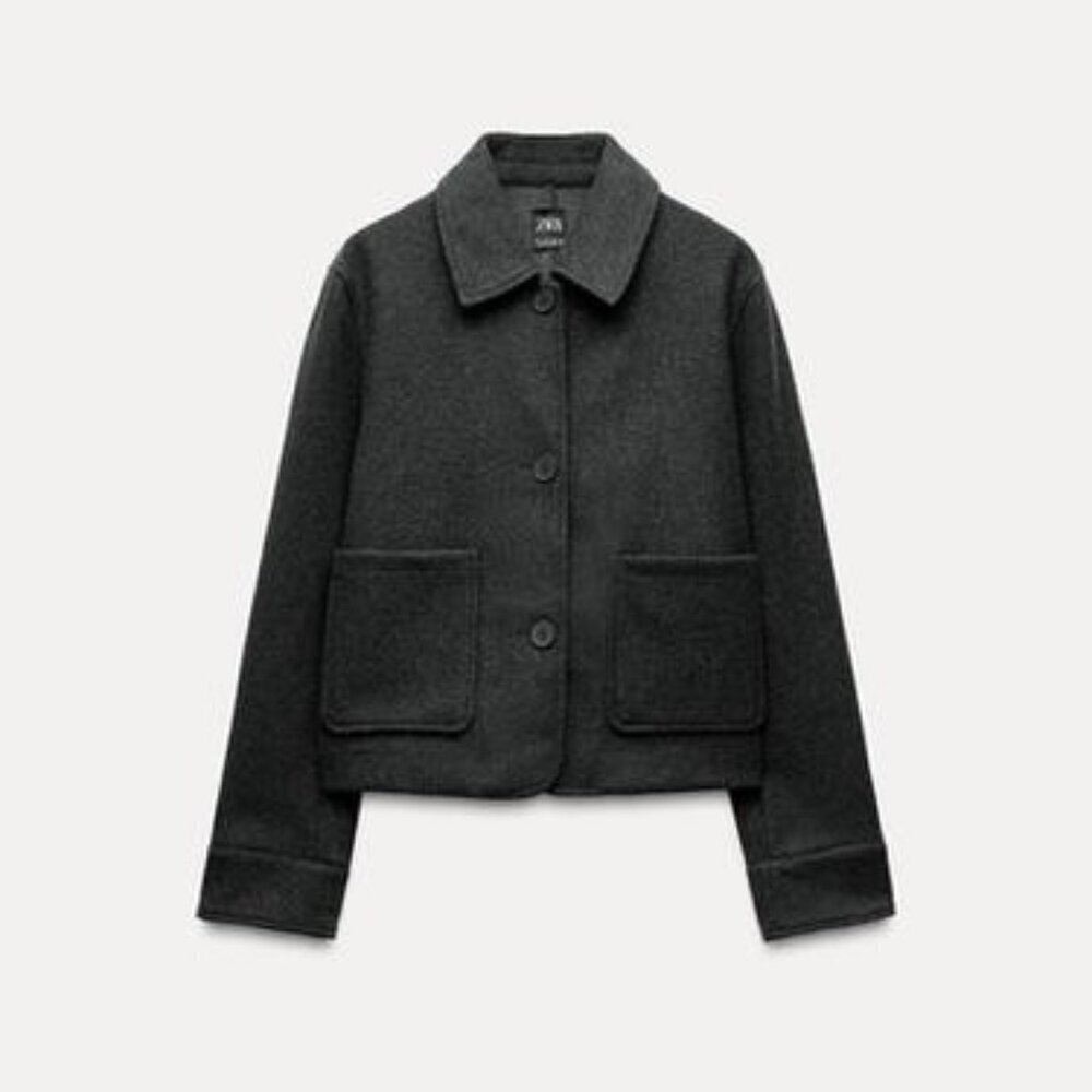 ZARA SOFT JACKET WITH POCKETS SIZE XS 5070/459/807 19" Ptp - Picture 5 of 8